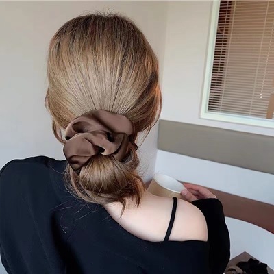 French temperament senior Texture Satin The large intestine Hairpin the republic of korea silk The large intestine Tousheng Hair rope rubber string Hairdressing