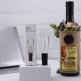 Quick Decanting Tool Acrylic Wine Pourer Tulip Wine Pourer Mini Pouring Decanter 2 in 1