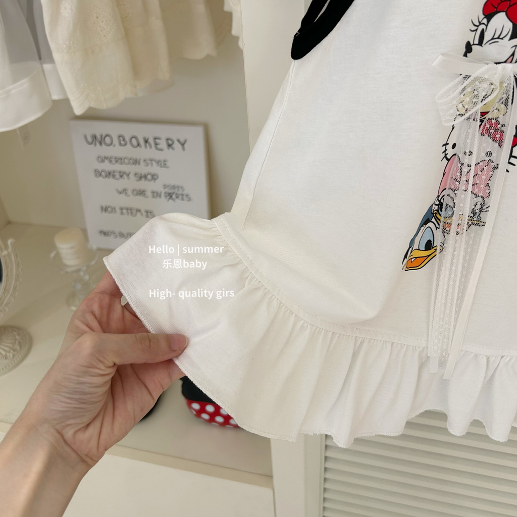 [Le En baby] verano para niñas nuevo estilo Mickey lindo chaleco falda estilo coreano vestido de princesa de dibujos animados