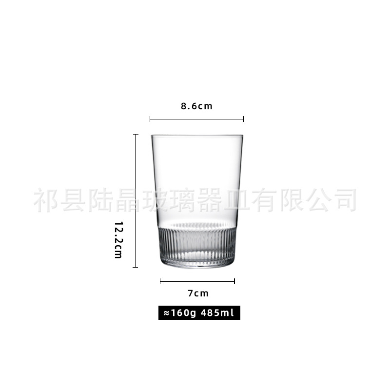 Taza semi-acanalado transparente A