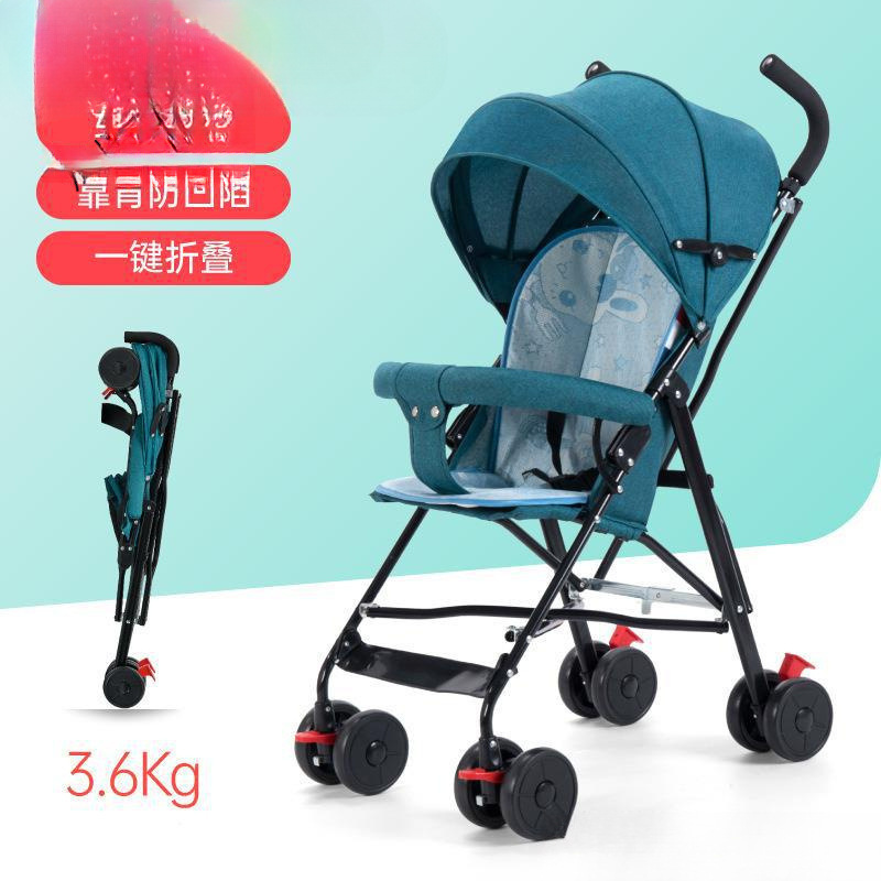 Fábrica directa al por mayor cochecito de bebé puede sentarse y acostarse ligero plegable coche de paraguas de mano para niños un agente