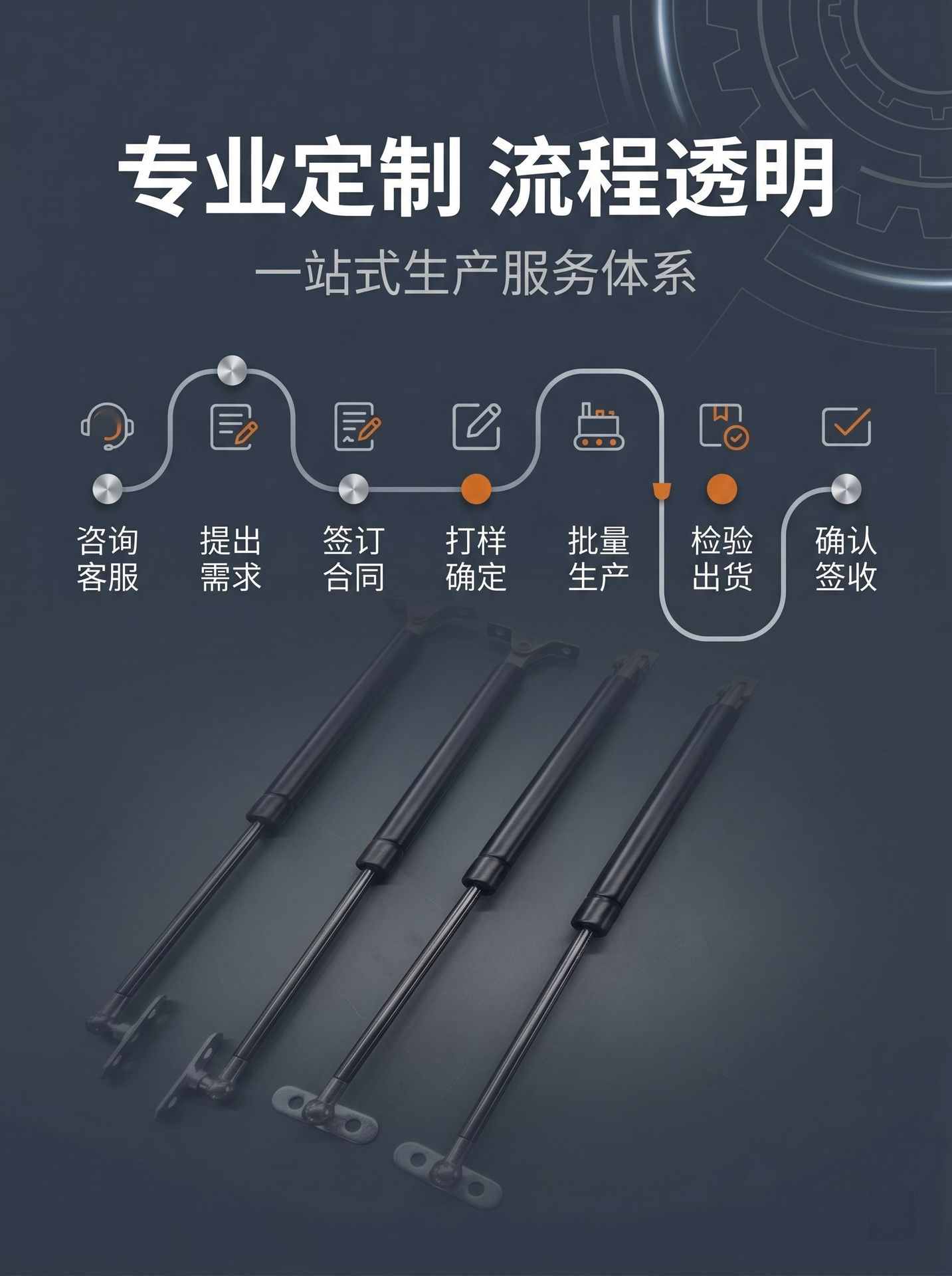 Engine Hood Modification for New Energy Vehicles, Hydraulic Support Rod for New Energy Electric Vehicles, Tailgate Buffer Lift Rod
