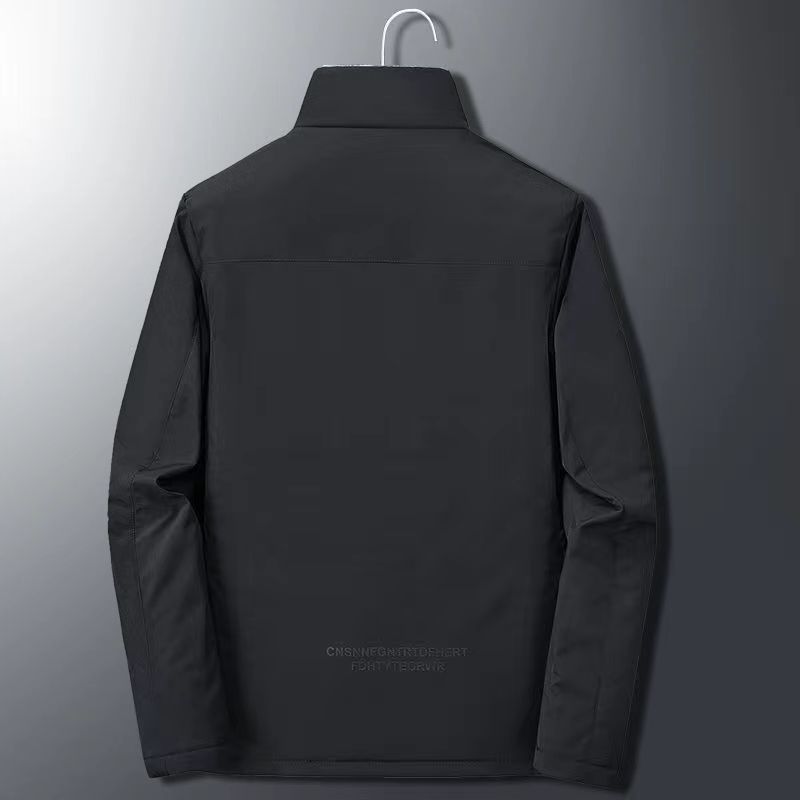 Men's Lamb Wool Stand Collar Jacket For Middle-aged And Elderly_voghion.com