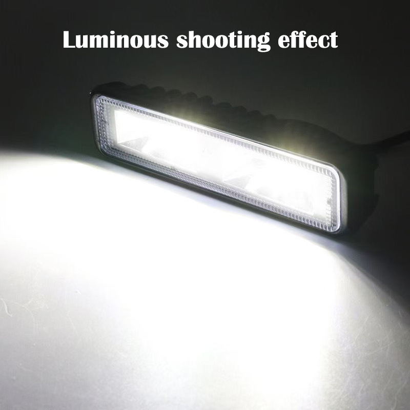 Car Daytime Running Lights Led Work Lights Off-Road Vehicle Modified Light Bar with Reflector Cup Super Bright Ground Lighting 16 Lights Smd