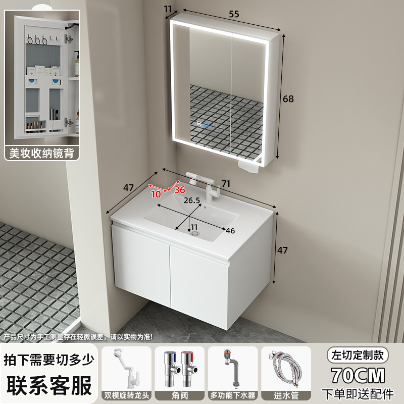 Ángulo cortado panal de abeja gabinete de baño cerámica integral lavabo de forma especial tamaño de inodoro envase lavabo de columna de tubo