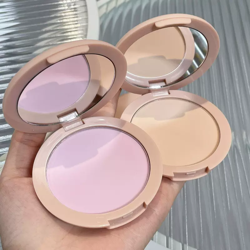 PinkyFocus羽感轻透柔雾粉饼柔焦哑光裸色自然控油持久定妆蜜粉饼