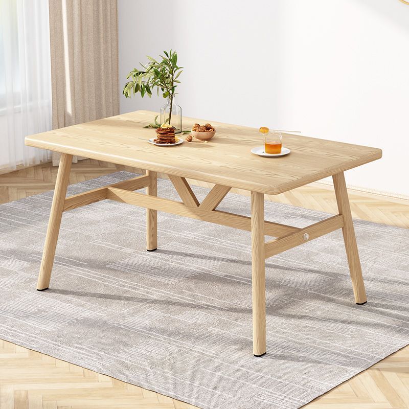 Dining Table Small Apartment Household Modern Simple Fast Food Restaurant Table and Chair Combination Rental Room Dining Table Commercial Rectangular Table