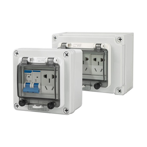 Outdoor waterproof distribution box circuit breaker off switch box leakage circuit box household plug installed strong power box