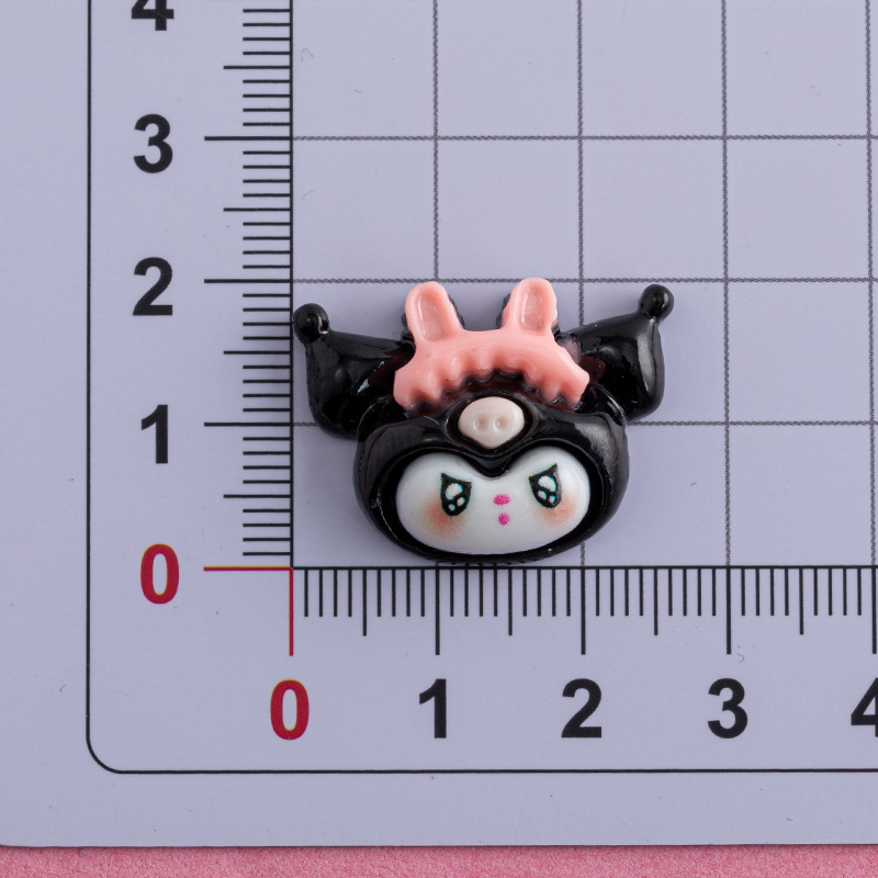 Dibujos Animados sanliou coolomi negro púrpura serie accesorios de resina DIY crema pegamento caja del teléfono accesorios para el cabello material hecho a mano