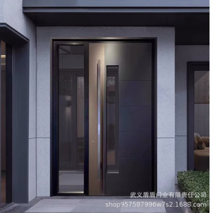 High-End House Door Glass Cast Aluminum Door Anti-Theft Door Modern Simple Smart Entry Door Safety Door Rural Door