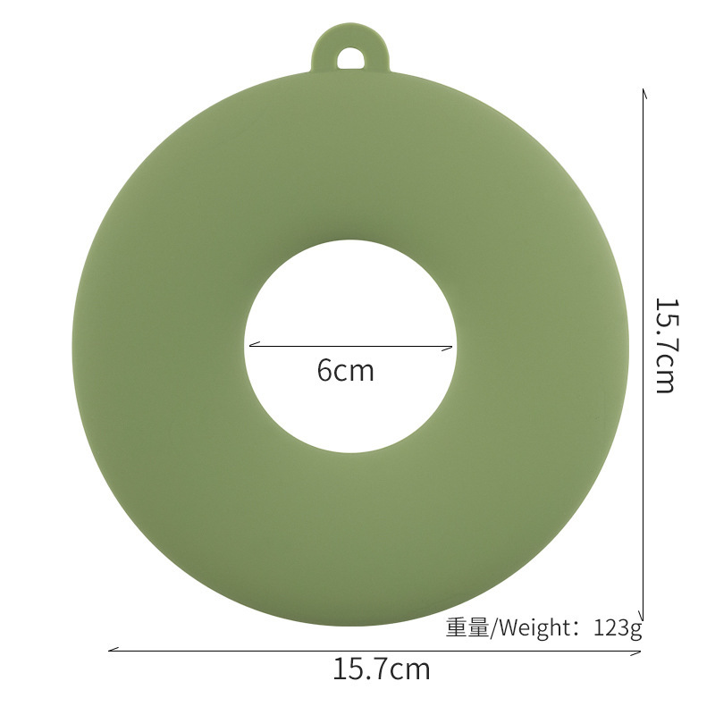 Color caramelo silicona aislamiento térmico almohadilla de comedor resistente a altas temperaturas a prueba de quemaduras tabla de comedor antieslizante grueso donut aislamiento térmico almohadilla de playa