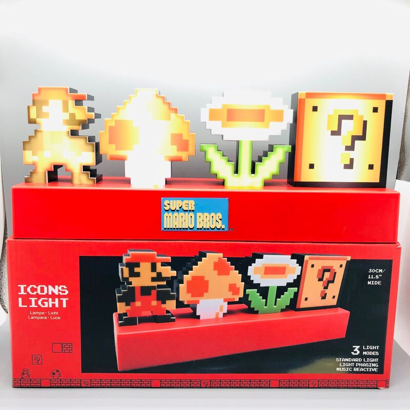 Cute creative night light pixel voice control USB night light music rhythm color changing table lamp decoration video game Light