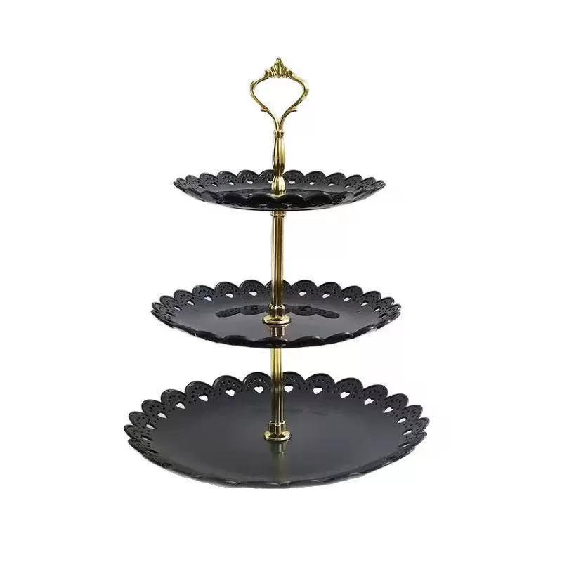 Light luxury tray display rack snack rack home cross-border living room kitchen multi-layer cake fruit storage special plate