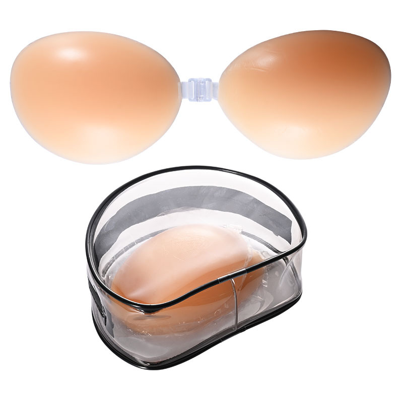 [스킨 컬러] 순수 실리콘 가슴 패치 2배 두께 + 지퍼 박스