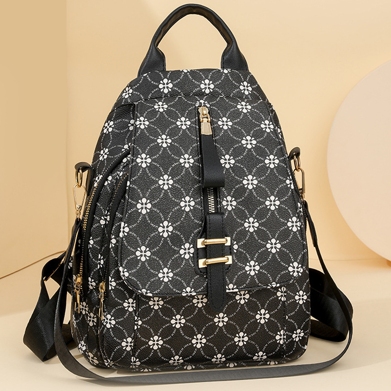 Mochila multiusos para mujer 2024 nueva moda salvaje para mujer mochila pequeña versión coreana de cuero suave mochila de viaje de gran capacidad