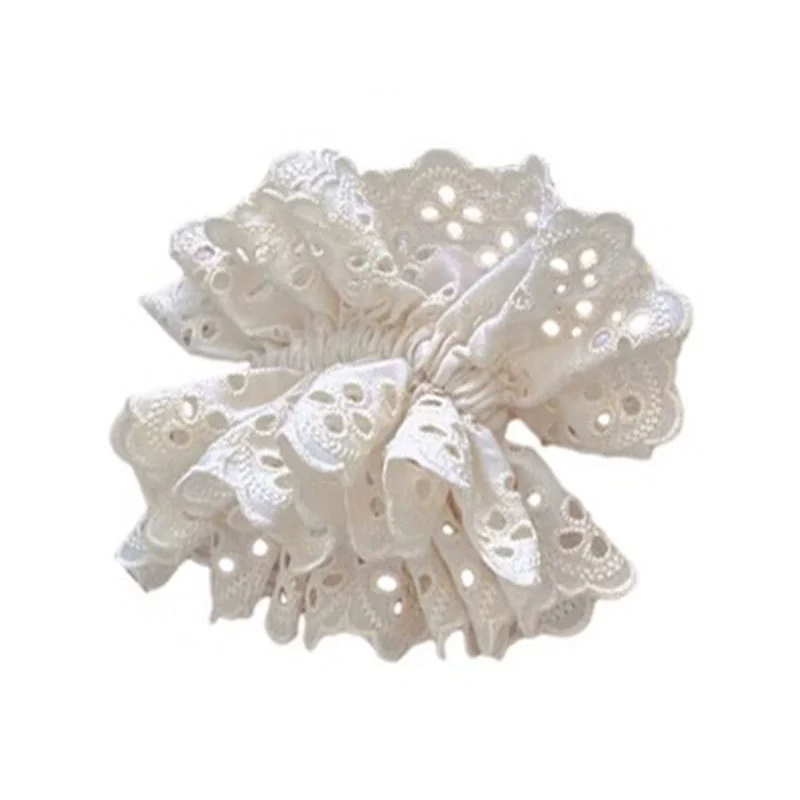 Fresh retro hair accessory, ponytail, floral print