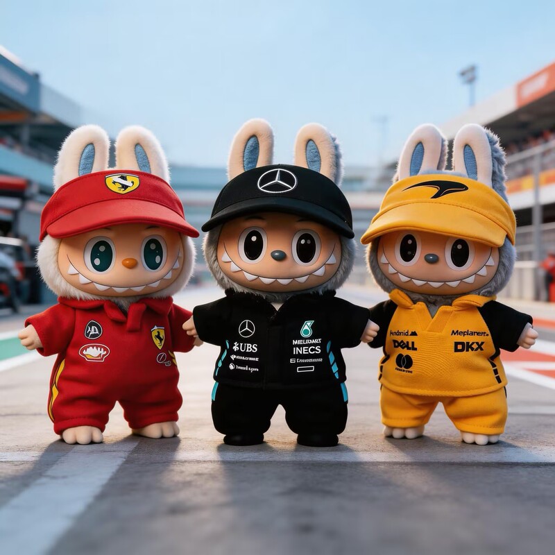 First, Second, and Third Generation Labubu Dress-Up Doll Clothes F1 Set Series Collection Cute Blind Box Vinyl Figures Matching Outfits