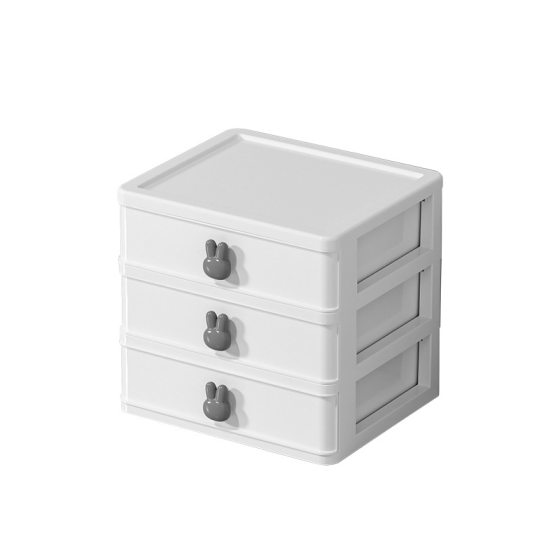 Desktop Storage box transparent drawer student dormitory stationery cosmetics storage organizing box storage box storage rack
