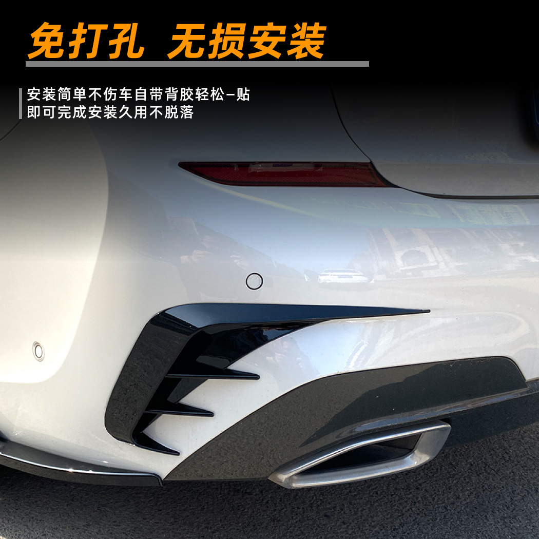 Pegatinas de Cuchillo de Viento Trasero BMW Serie 3 G20 320i 330i de Plástico ABS Autoadhesivo para Modificación