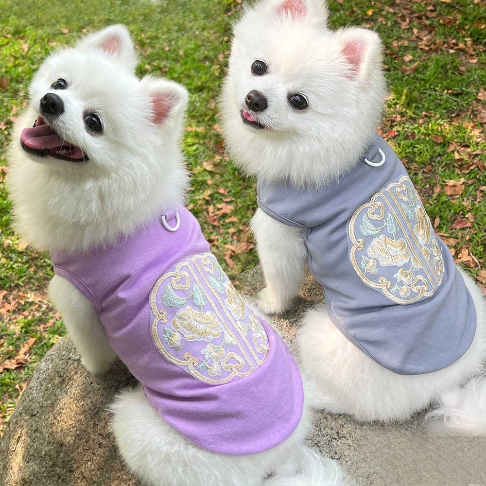Suministros para gatos de compañía, camiseta de panda de peluche para primavera y verano, buldogue francés, chaleco para perros al por mayor, ropa para perros, ropa de protección solar