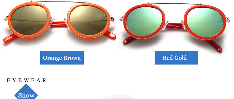 2023 neue Mode runde Rahmen Brille Männer und Frauen Retro koreanische Sonnenbrille Anti-Ultraviolett UV400 – Detail 5
