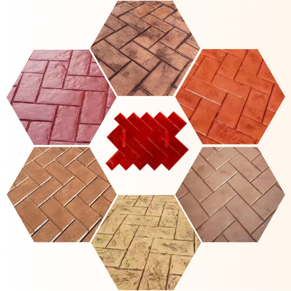 彩色强化料模具压花地坪水泥路面材料脱模粉保护剂厂家盲道砂浆