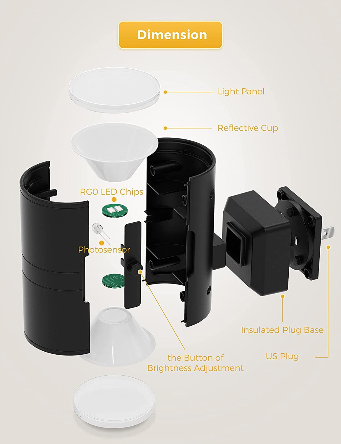 Cylindrical Design LED Night Light