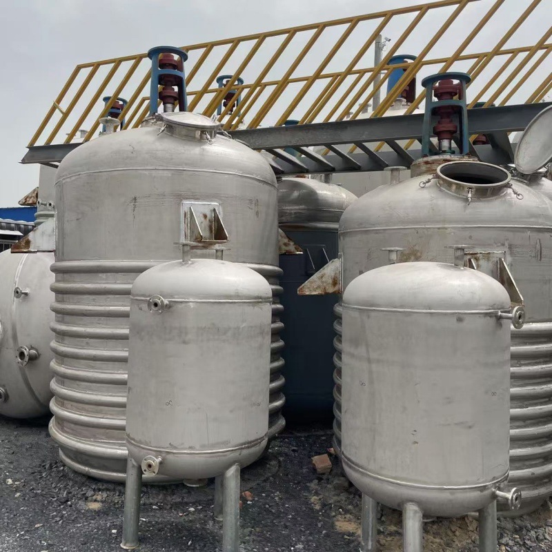 二手外盘管反应釜 抽真空反应釜 单双层不锈钢反应釜