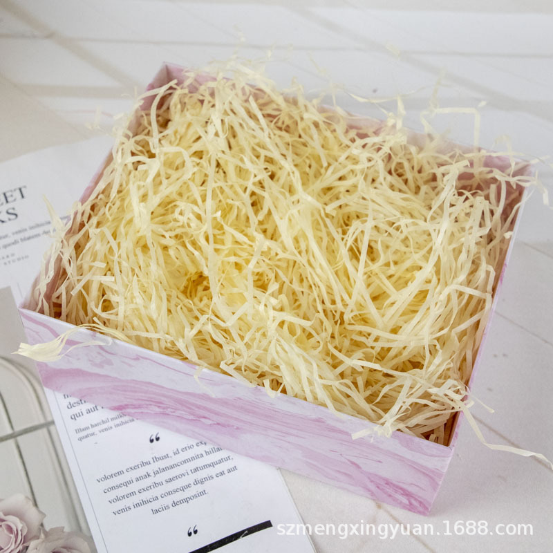 Boda caja de dulces de cumpleaños qixi regalo de San Valentín caja de regalo de la decoración de la viruta de seda de papel rallado de relleno de la image 26