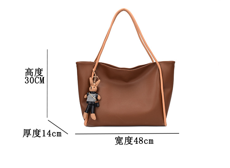 Casual Solid Color Large Capacity Autumn And Winter Commuting Tote Bag display picture 2