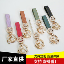 镶钻罗马数字汽车钥匙扣创意个性钥匙链男女时尚小礼品挂饰批发