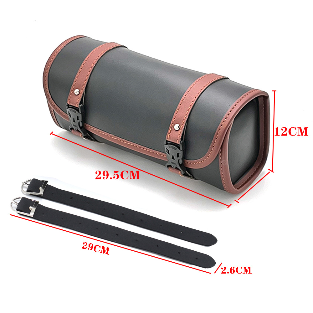Motorcycle electric car head bag leather waterproof retro motorcycle bag battery riding kit factory direct sales