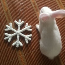 跨境专卖厂价直销车内装饰室内装饰圣诞节圣诞树五金毛线雪花挂件