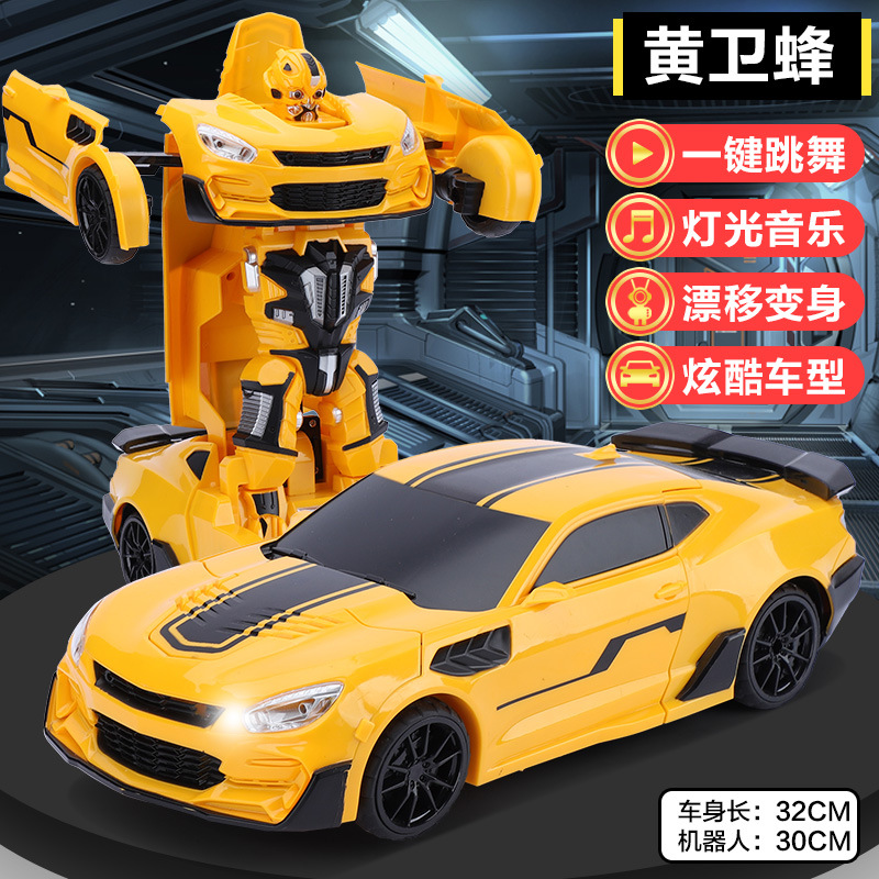 Control remoto de deformación de detección de gestos coche de carreras de cuatro ruedas recargable King Kong robot niño niño coche de juguete súper grande