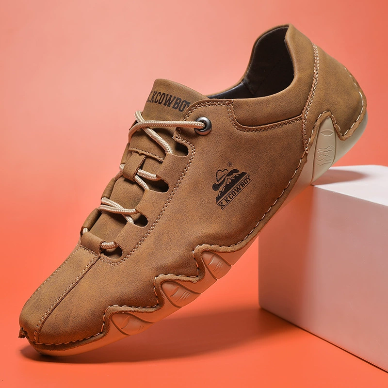 2024 весенние новые мужские лоферы, модная повседневная обувь большого размера на шнуровке, мужская обувь Cross-border Octopus.