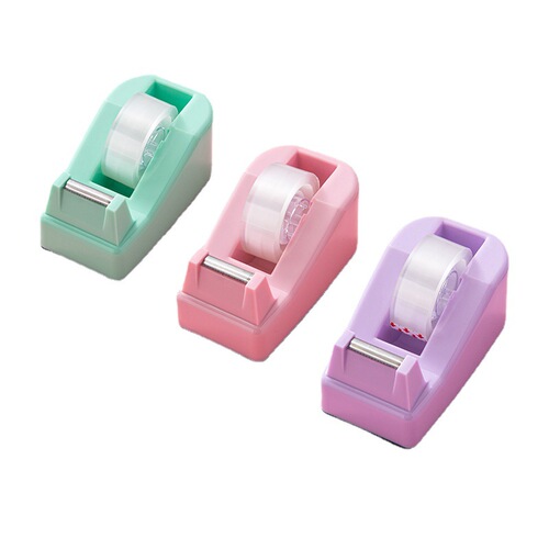 Macaron-colored tape holder small packager tape machine set office portable labor-saving manual tape cutter