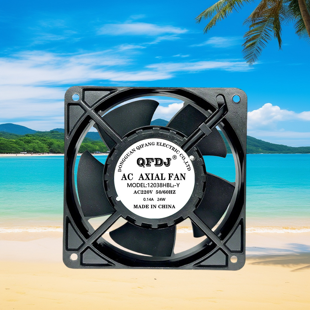 220v轴流风机12cm12038散热风扇电脑涡轮增压工业设备机耐高温