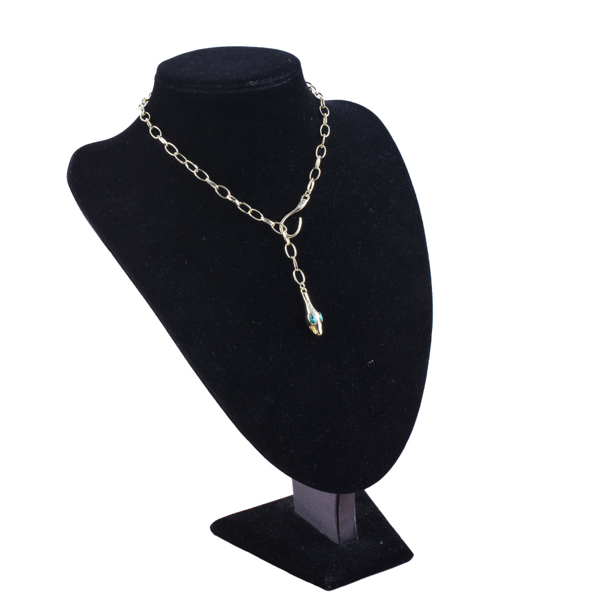 Collier serpent élégant avec diamants incrustés style vintage_voghion.com