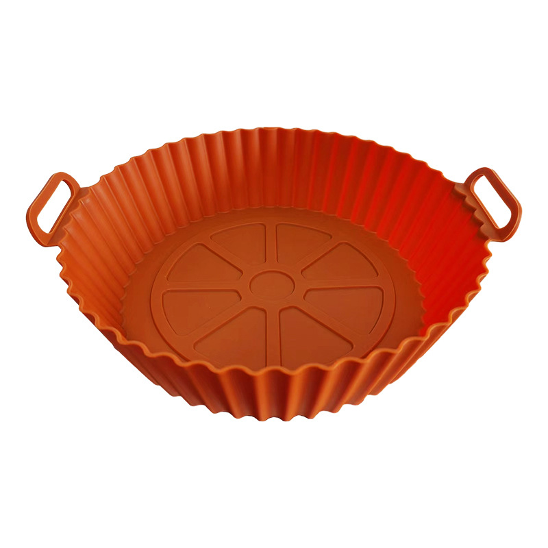두껍고 넉넉한 사이즈 [140g 원형 실리콘 베이킹 팬] 22.5*19*6cm, 브라운