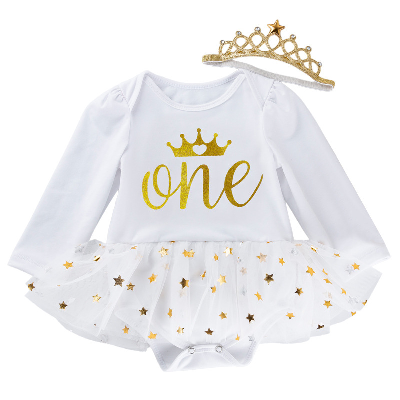 2023 Spring and Autumn New Baby Girl's Birthday Dress Long Sleeve White Hare Children's Dress Baby Hare Dress Set
