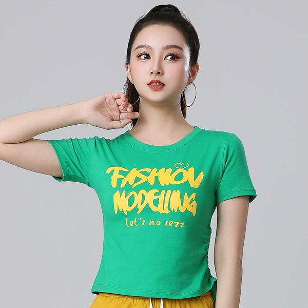 Green, with short sleeve