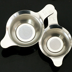 304不鏽鋼激光過濾網片 激光紗網雙耳茶漏茶葉過濾器家用泡茶配件