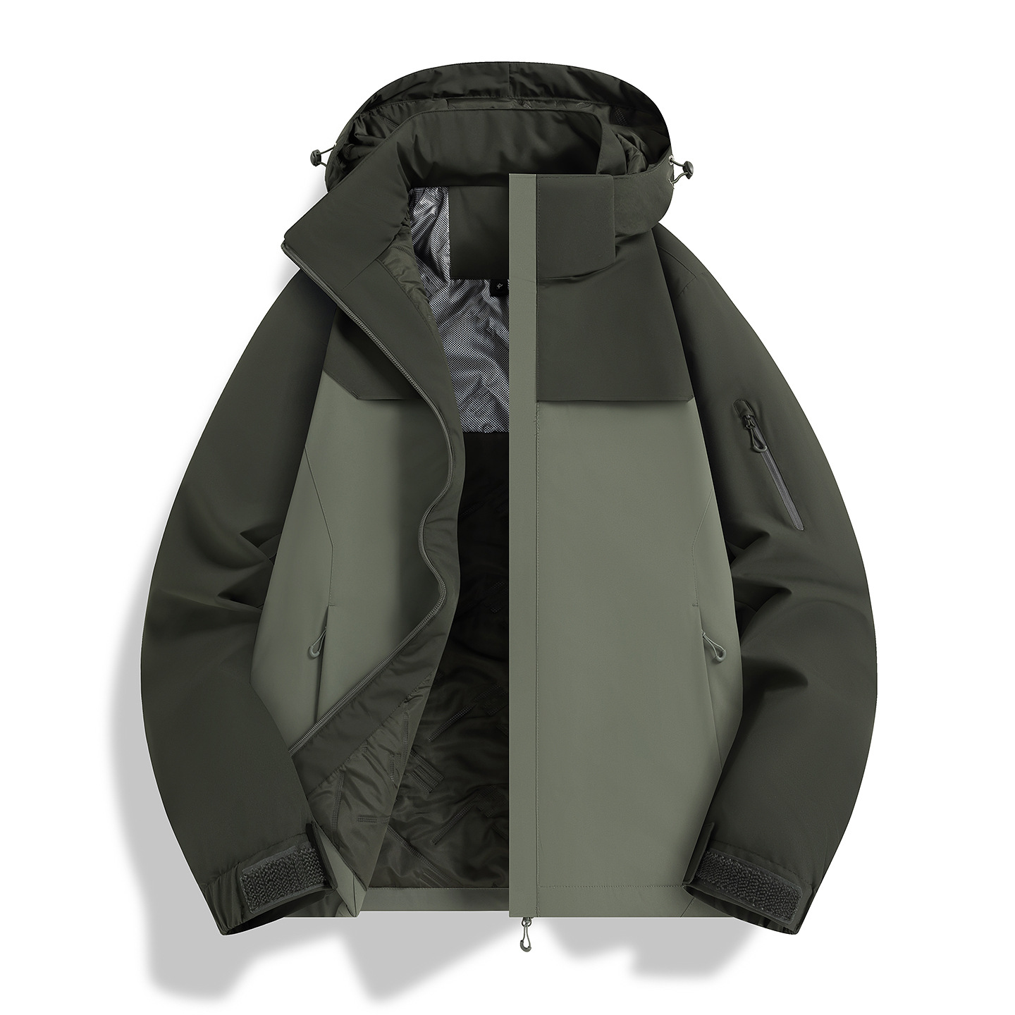 Wholesale of new winter outdoor casual cotton jackets for men, fashionable hooded graphene warm, windproof, waterproof, and breathable cotton coats