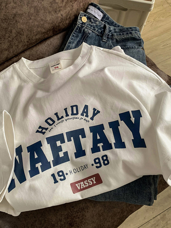 100%重磅纯棉美式短袖男款夏季复古衣服潮牌上衣宽松潮流潮男t恤