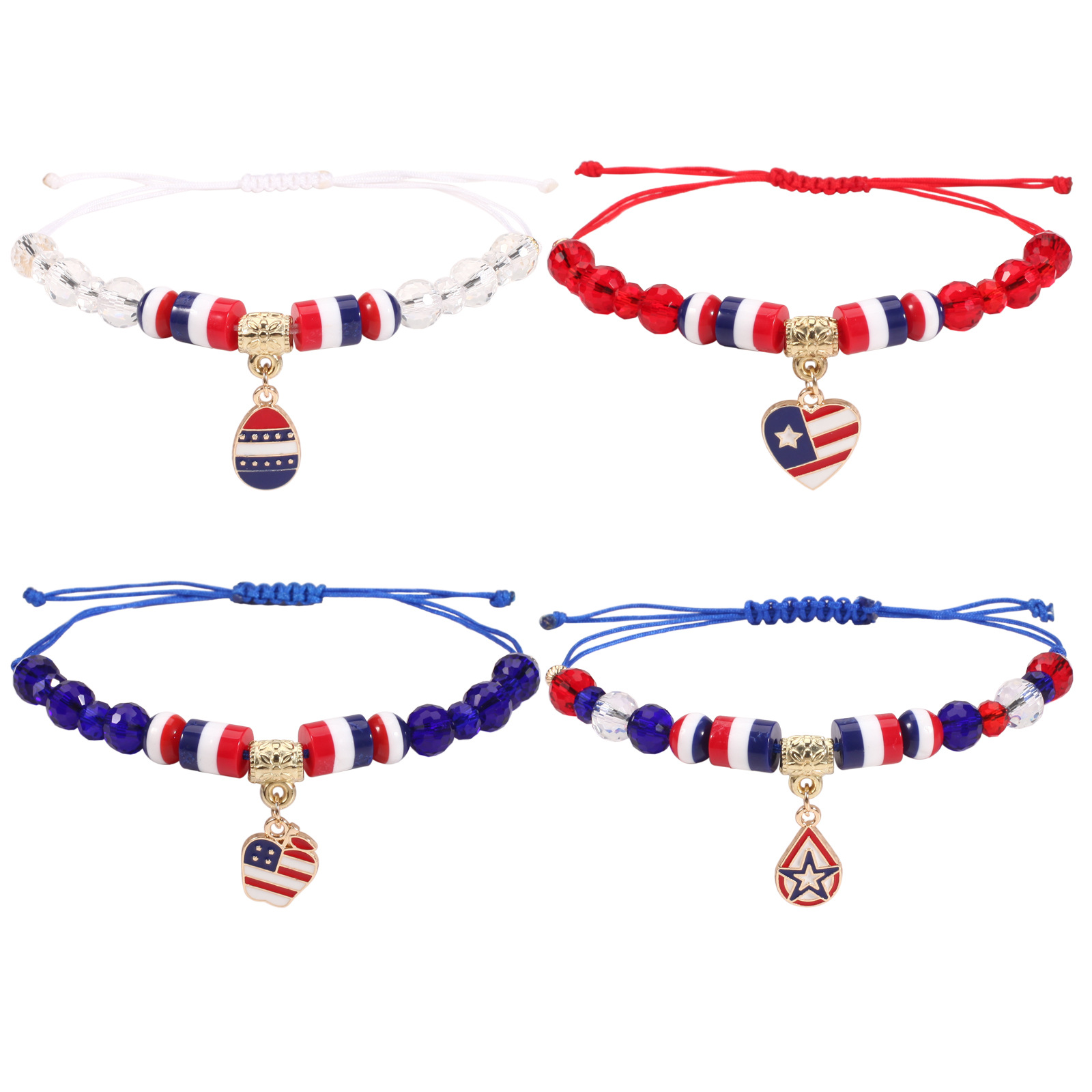 Wholesale Jewelry Simple Style Classic Style Color Block Artificial Crystal Cloth Beaded Bracelets display picture 12