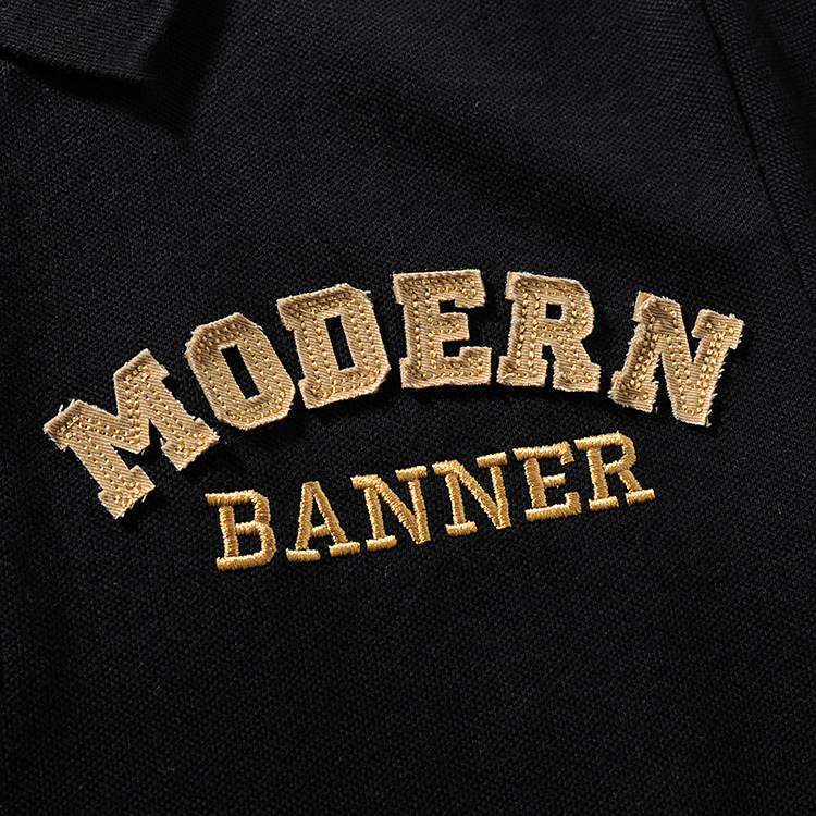 Modern banner American minimalist 100-letter men turn collar short-sleeved POLO shirt M701 9
