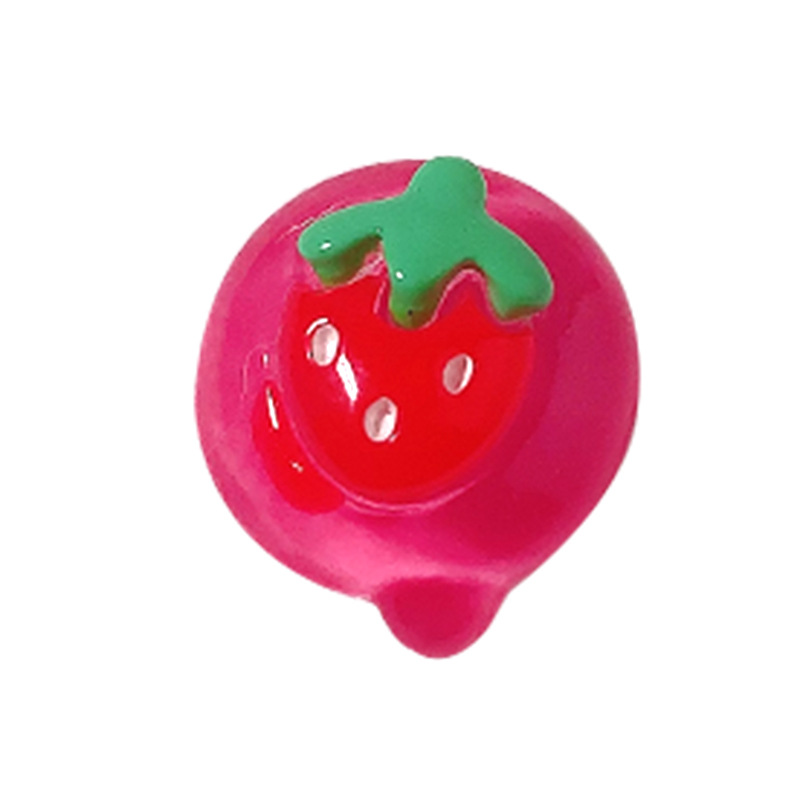 Dibujos animados transparente fresa oso bricolaje accesorios de resina gel de crema accesorios para el cabello funda para teléfono móvil hebilla de zapatos pegatinas de refrigerador material hecho a mano