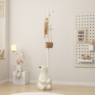 Polar Bear Coat Rack Floor-Standing Bedroom Home Living Room Decorative Ornaments Hotel B&B Children's Cream Style Clothes Rack
