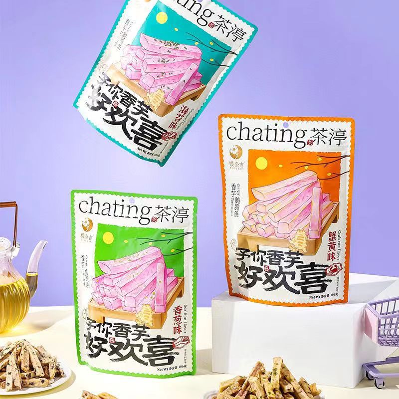 Chaoyouwei taro crispy strips green onion seaweed crab roe flavor instant snack popular casual food Yingnaitea