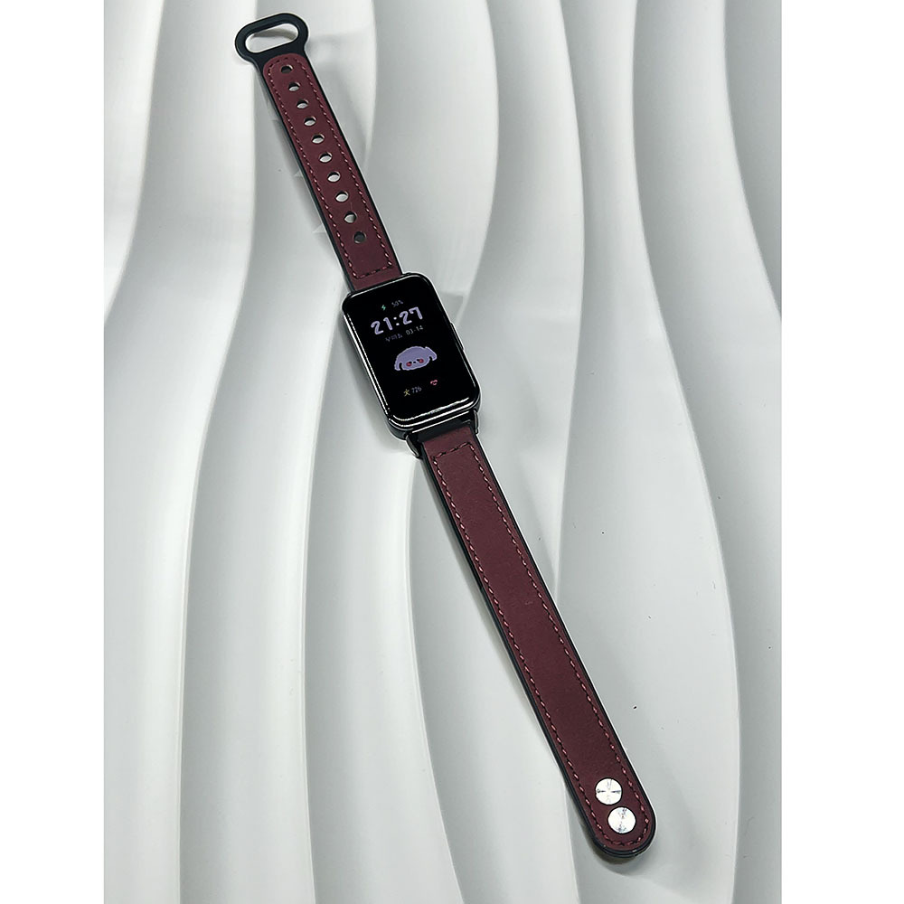 Aplicable a Huawei Pulsera 10 Huawei 9 Pulsera 8a generación de cuero nfc de alta calidad, lujo ligero, deportes, correa de reloj de doble botón